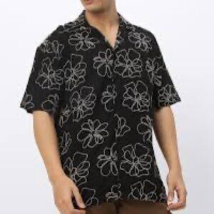 Flag & Anthem mens short sleeve, all cotton, embroidered casual shirt size XL